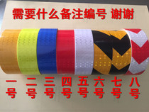 5cm high strength yellow twill reflective film arrow reflective tape reflective stickers lattice warning tape