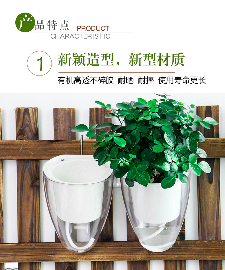 Sáng tạo treo tường thủy canh lười hoa chậu trang trí tường cửa hàng quần áo trang trí tường treo tường nước trồng màu xanh lá cây bình - Vase / Bồn hoa & Kệ giỏ hoa treo ban công