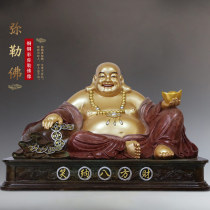 Taiwan stack of pure copper Mailoh Buddha for household use of laughing Buddhas statue to recruit money