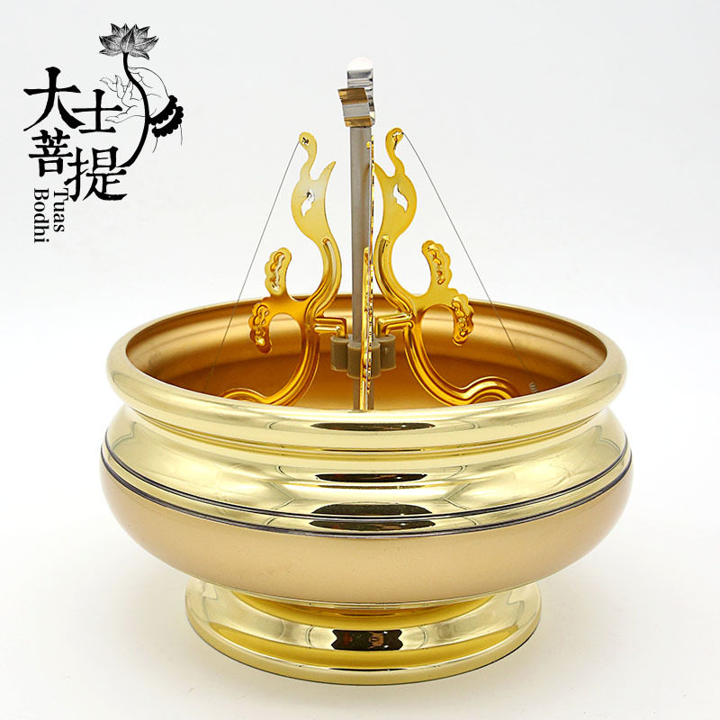 Taiwan ten thousand jade Hall pure bronze incense stove for the Buddha Hall 12 hours 24 hours Ring incense stove Towels incense stove