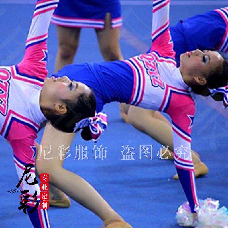 Professional Custom Child cheerleader Conquerors aerobatics aerobatics Out of service group Fox Dance Dress