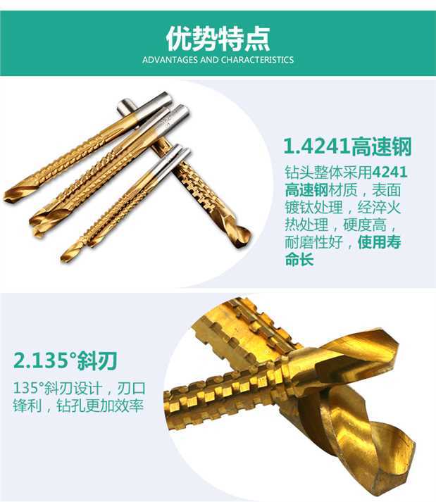 lưỡi cưa vòng	 Kéo khoan Saw Saw Khoan chế biến gỗ 3-8mm Công cụ phần cứng Công cụ cắt Khe Saw Bit Set Khoan Twist Khoan mũi khoét sắt