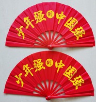 Juvenile China says Red sound fan young strong China strong martial arts fan children students perform Tai Chi Kung Fu fan