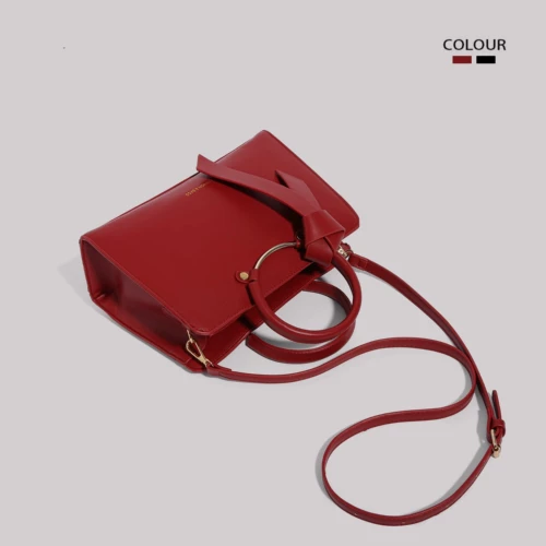 Красная праздничнная сумка через плечо для невесты, премиум класс