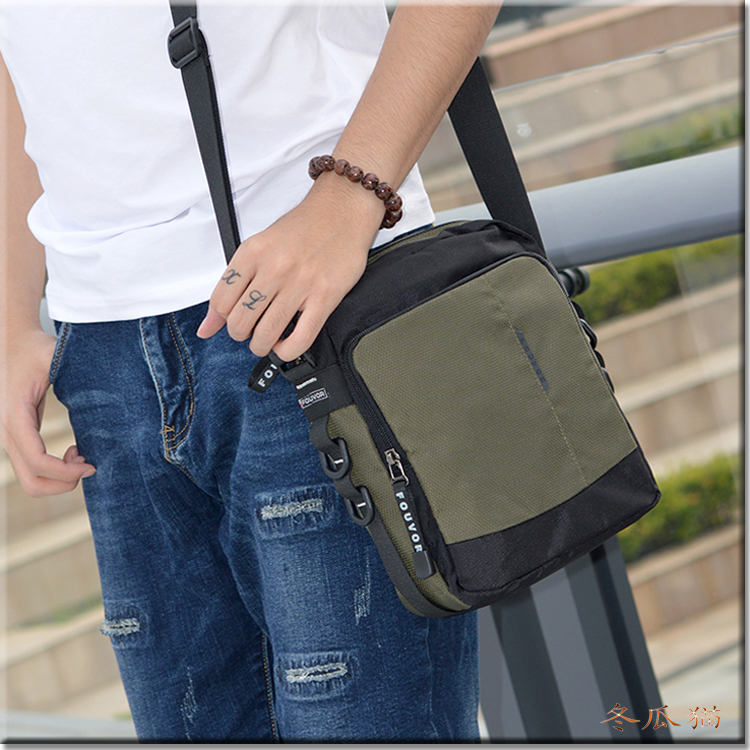 Firefox Men's Bag Shoulder Bag Messenger Bag Casual Bag Nylon Cloth Bag Sports Canvas Waterproof Oxford Spinning