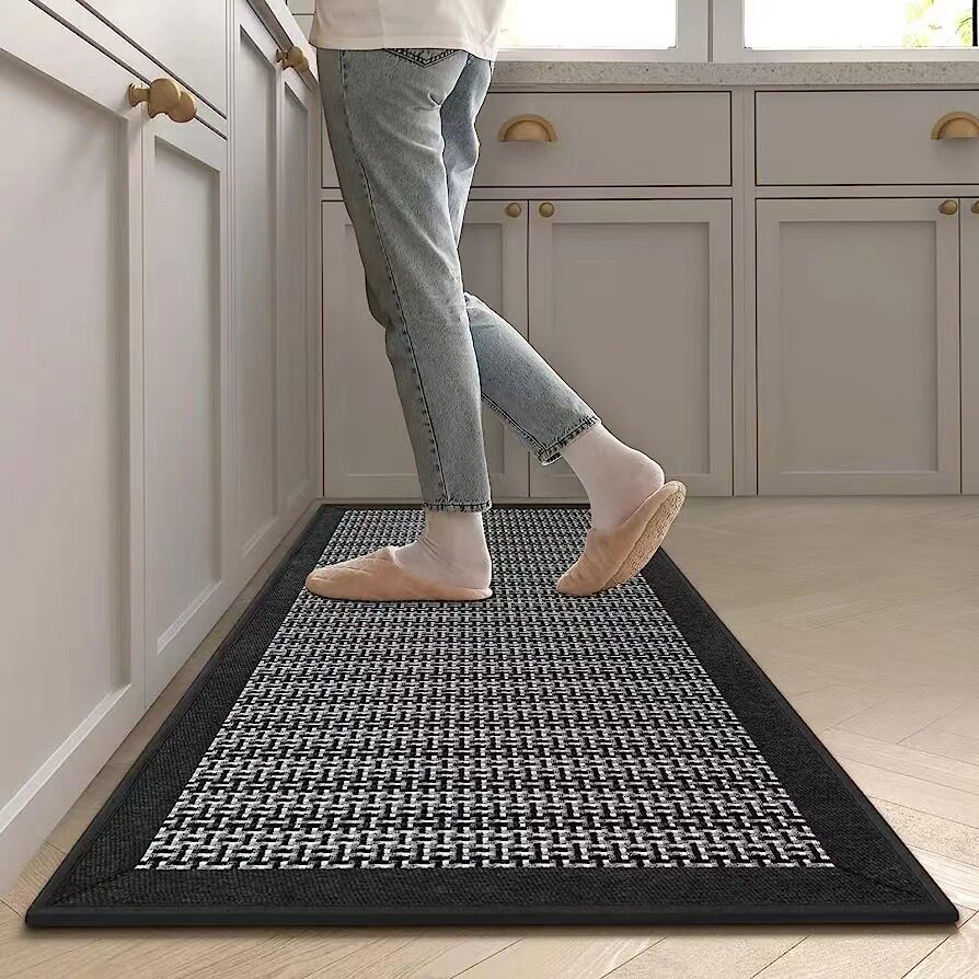 Kitchen floor mats absorbent woven non-slip floor mats waterproof