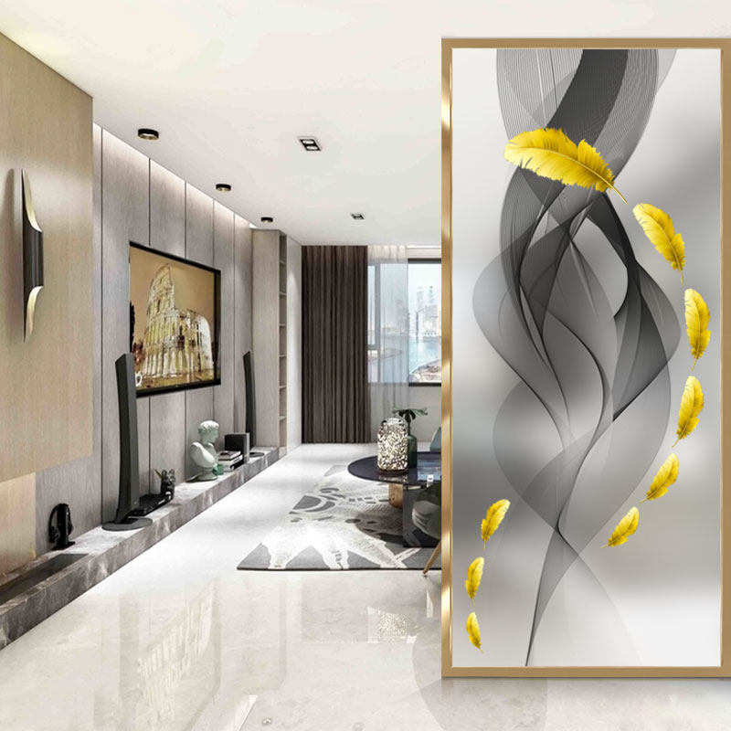 Modern minimalist living room glass screen partition wall decoration mobile office Double face Xuanguan Nordic light extravagant fashion