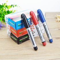 Oily black marker pen thick head red and blue can add ink Express logistics CD-rom pen wholesale 100 pcs