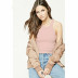 Forever 21 Forever 21 Special Counter Genuine 33B312 bên ngoài một tay ngắn đan áo len vest 181.717 