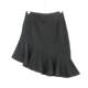 Aige Yipin counter genuine lady's ruffled asymmetric hem mid-skirt spring and autumn 8A0819059