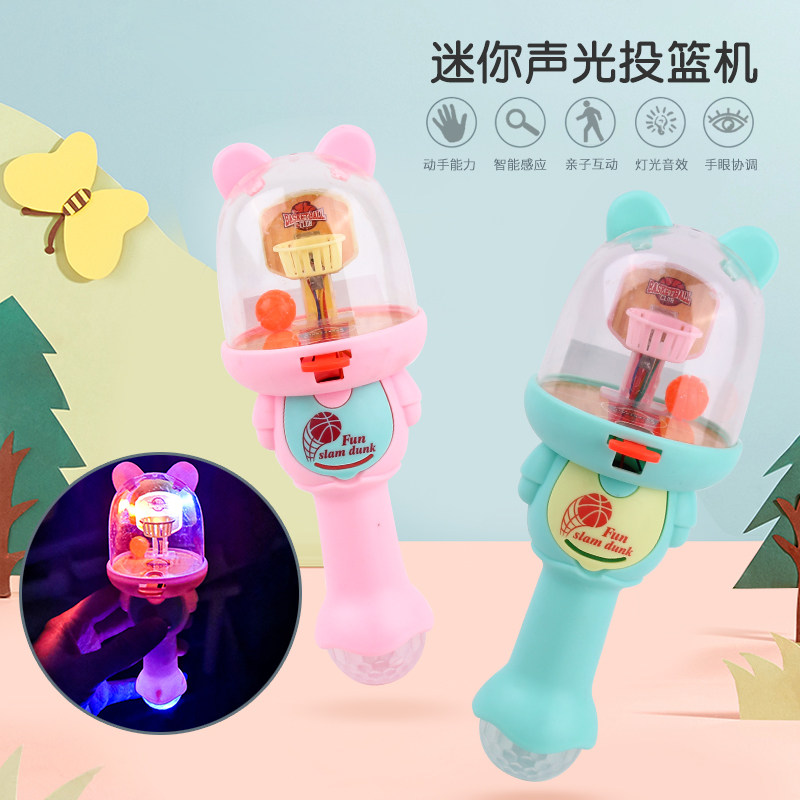 Palm Upper Shooting Basketball Machine Children Mini Sound And Light Fun Finger Basketball Machine Creative Decompression Decompress The Prize Gift Toy