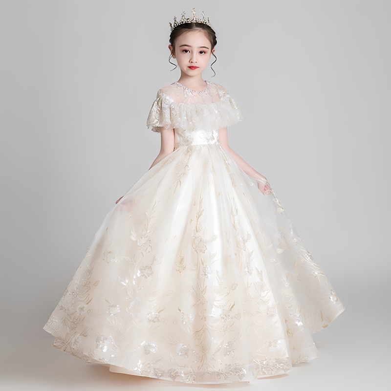 Plus Size Dress for Girls, Puffy Tulle Birthday Dress, Flower Girl Dress, Violin Performance Host Dress, Piano Performance Dress Plus Size Dress for Girls, Puffy Tulle Birthday Dress, Flower Girl Dress, Violin Performance Host Dress, Piano Performance Dress