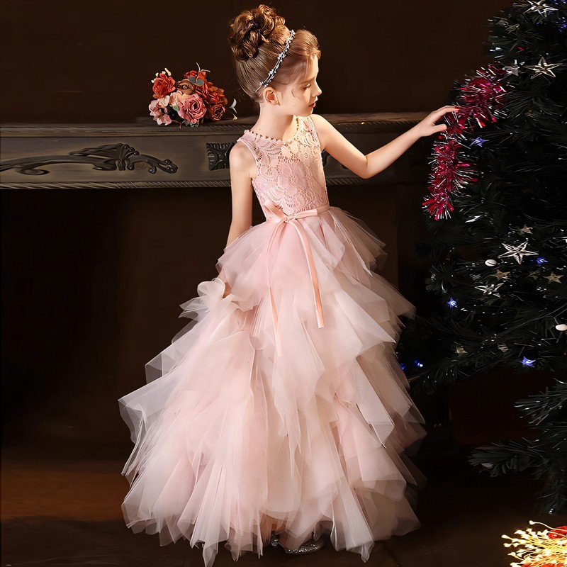 Girls' Plus-Size Dress, High-End Light Luxury Niche Cake Dress, Birthday Party Flower Girl Dress, Children's Day Piano Performance Dress Girls' Plus-Size Dress, High-End Light Luxury Niche Cake Dress, Birthday Party Flower Girl Dress, Children's Day Piano Performance Dress