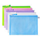 10 thickened file bags zipper type transparent grid large capacity a4 test paper storage bag student test stationery bag waterproof pen bag document file bag information bag office supplies wholesale