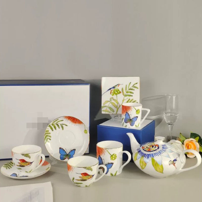 German Vbao Amazon Series Urban Rainforest Coffee Set Mug and Plate Celebrity Style Home Gift