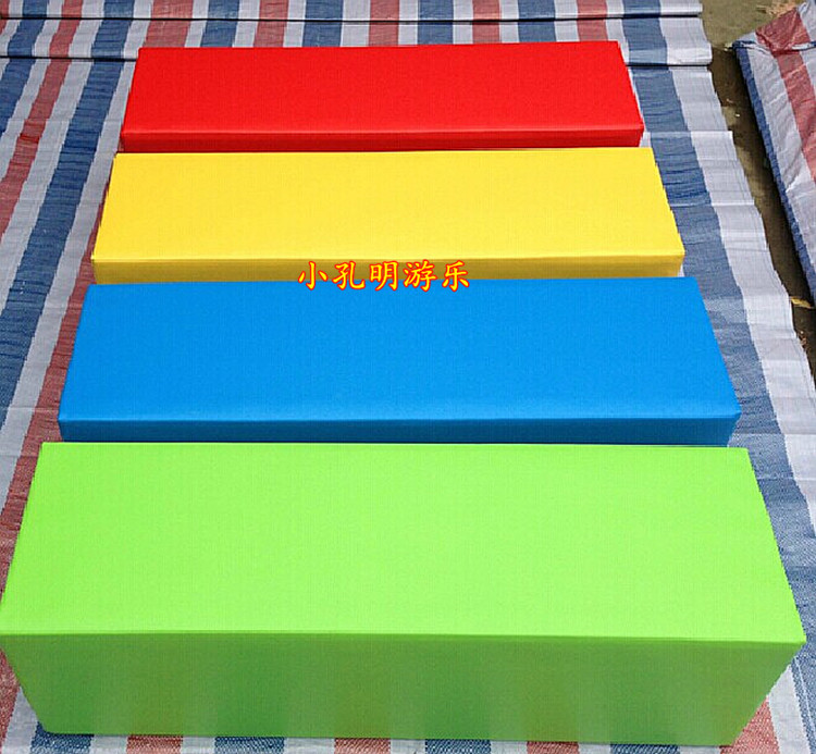 Soft long chair parent-child paradise children's bench early education center playground indoor soft bag fence ball pool