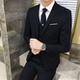 Bộ đồ vest nam mùa thu và mùa đông Slim ba mảnh chú rể váy cưới kết hôn phù rể áo khoác nam Suit phù hợp