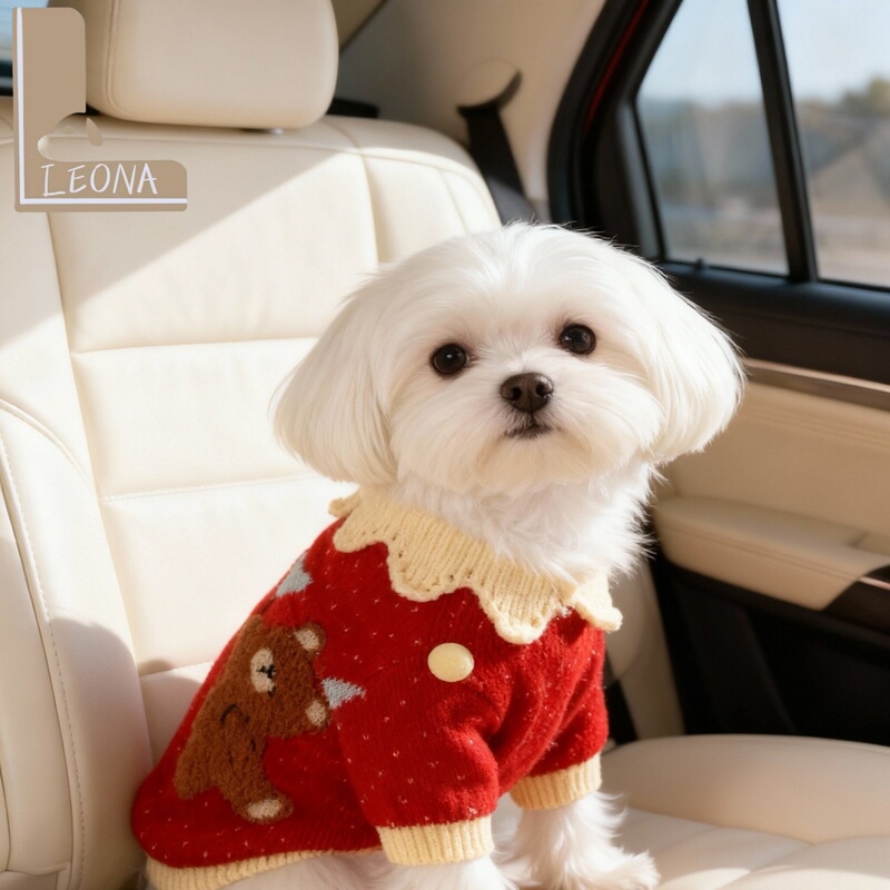 Foru Christmas Gift Winter Clothing Thickened Sweater Autumn and Winter Style Bichon Teddy Dog Pet Clothes Maltese Foru Christmas Gift Winter Clothing Thickened Sweater Autumn and Winter Style Bichon Teddy Dog Pet Clothes Maltese