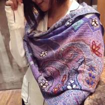 (Ai Han custom) double-sided good boiled wool embroidery scarf big shawl embroidery temperament warm