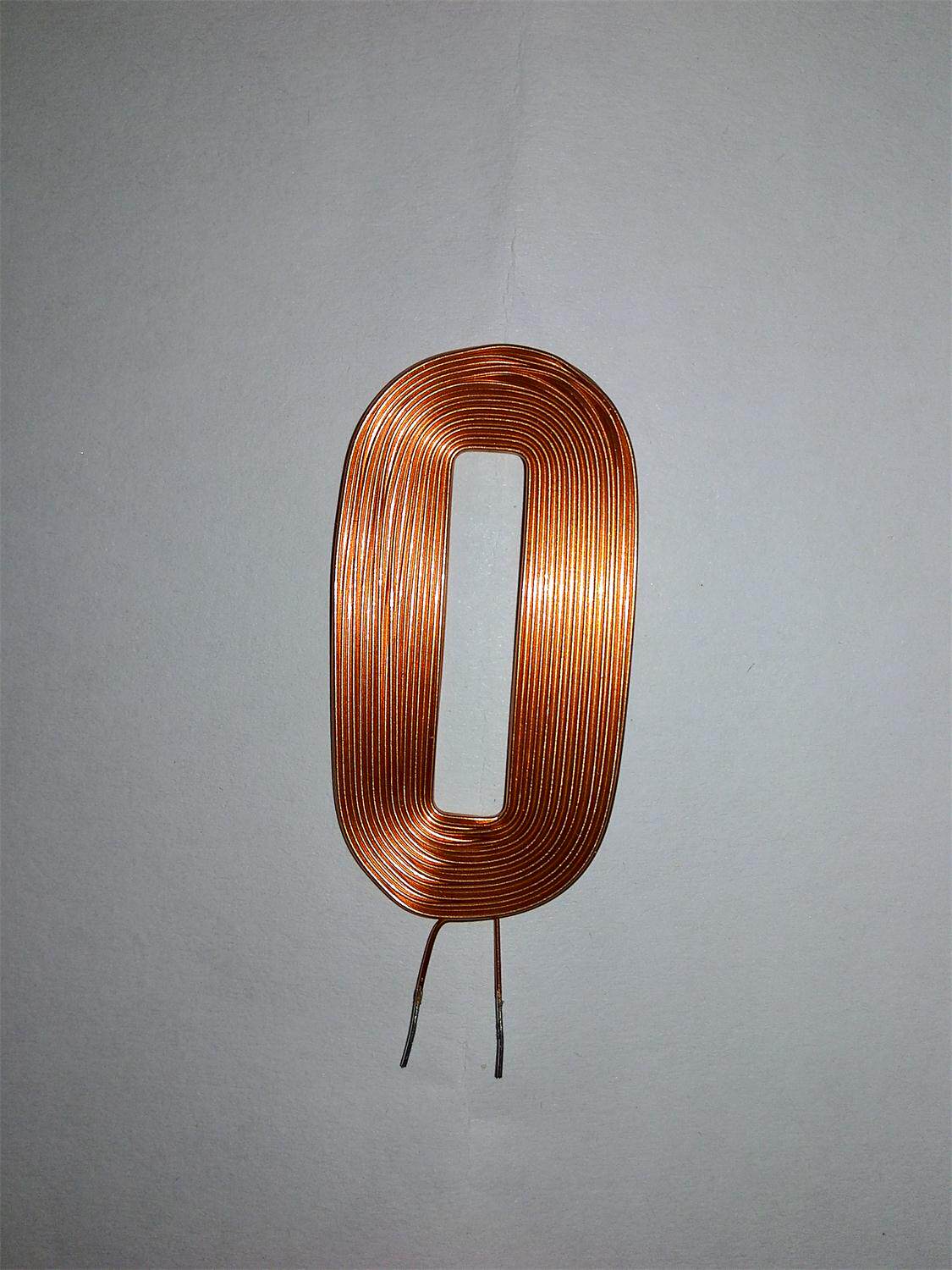 Square hollow induction coil 30uH wireless charging power supply transmitting and receiving double layer self-adhesive coil