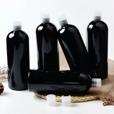 Черная пластиковая вместительная и большая бутылка, гель для душа, 1000 мл