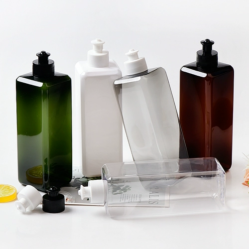 Квадратная пластиковая тара, шампунь, гель для душа, санитайзер для рук, 500 мл