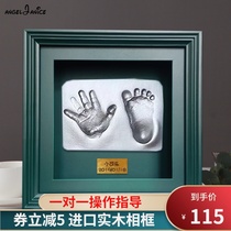 Baby hand and foot print mud Baby hand and foot print mud Foot print Newborn child 100-day commemorative fetal hair full moon gift