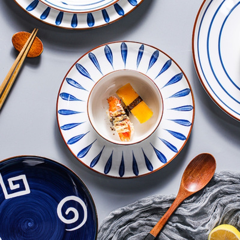 北欧创意网红陶瓷圆盘8寸