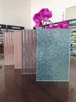 Customized hotel laminated glass partition shower room sliding door silk landscape painting tempered glass