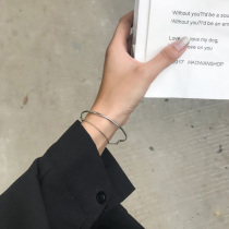 Advanced sense Korean version of simple personality bracelet ins niche design best friend handwear female cold wind couple bracelet tide