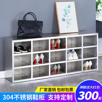 304 Stainless Steel Changing Shoes Cabinet Employees More Wardrobe Workshop Factory Sterile Dust-free Locker Room Steel Single-sided Shoe Cabinet