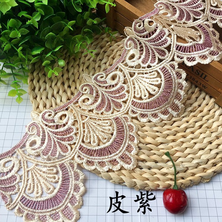 Curtain lace water-soluble edge leaf edge hollow sofa accessories accessories decorative edge wide edge pillow edge embroidered lace