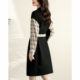 First-line big brand cutting standard foreign trade export to France and Italy discount women's plaid stitching belt waist dress