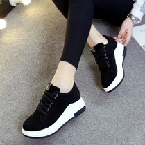 Inner height-increasing womens shoes autumn 2017 new college style versatile casual platform shoes Korean edition sports shoes womens running shoes