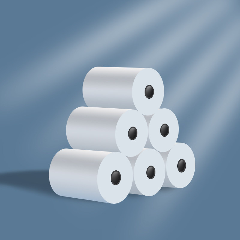 Sakura Kitchen Thermal Receipt Paper 80X50 for Restaurant Kitchen, Fast Food Restaurant Printing Paper, Milk Tea Shop Receipt Paper, Takeaway Order Paper, Queue Number Paper, 24 Rolls/Box