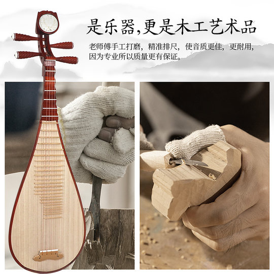琵琶乐器酸枝木成人初学专业考级演奏级琵琶琴老红木大叶紫檀琴