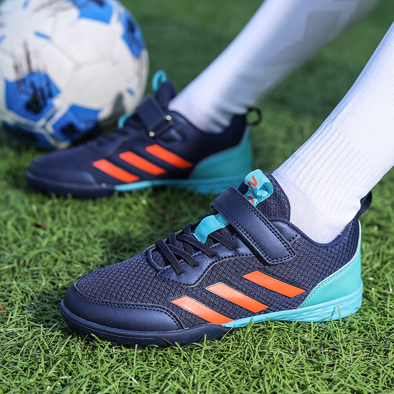 Summer football shoes mesh breathable children's men's broken nail training shoes primary school students Velcro C Ronaldo assassin sneakers