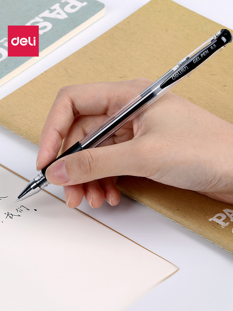 60 Deli Gel Pens, Black 0.5mm Ballpoint Pens, Student Water-Based Pen Refills, Red Pens, Black Pens, Exam Pens, Training and Conference Stationery, Office Supplies, Carbon Pens, Signature Pens