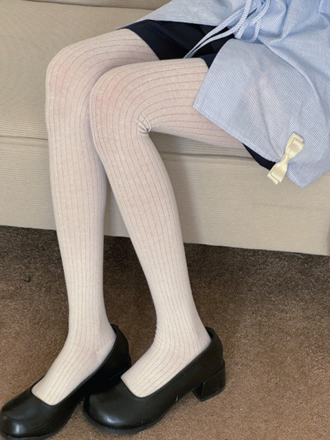 Miu type leggings for women, anti-snagging, micro-pressure, slimming, no loss of crotch, slightly see-through pantyhose, spring and autumn style vertical pattern stockings