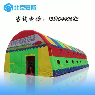 Large outdoor wedding banquet, wedding, red and white wedding, mobile dining, inflatable tent, banquet, banquet, inflatable greenhouse