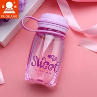 Fuguang Space Cup Portable Leakproof Cup Mini Children Hand Cup Dễ thương Nữ sinh viên sáng tạo Cup nhựa - Tách ly uống nước