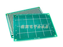 Single-sided tin-sprayed green oil glass fiber multipurpose PCB board 5x7cm thickness 1 6mm electronic experimental board hole board
