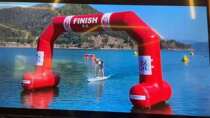 Inflatable water race arch yacht race starting point and end obstacle buoy cylindrical safety warning floating