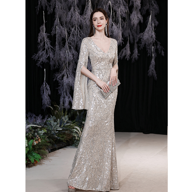 Hostess Evening Dress for Women, Elegant and Sophisticated, High-End, Light Luxury, Niche, High-Class, Sparkling Fishtail Long Dress Hostess Evening Dress for Women, Elegant and Sophisticated, High-End, Light Luxury, Niche, High-Class, Sparkling Fishtail Long Dress