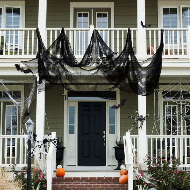 Halloween Ghost Festival ອຸປະກອນຕົບແຕ່ງ Haunted House Bar KTV Mall Escape Room Props Spider Silk Spider Web Cotton