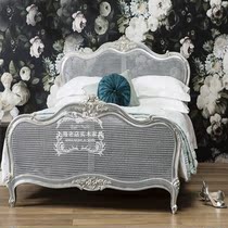 French country wood woven rattan bed bedroom carved oak double bed 1 51 8 meters vintage old silver wedding bed