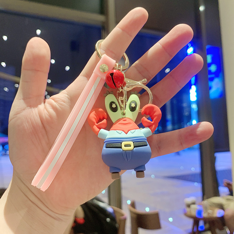 Lake Blue & The Boss Of Gutta Perchaa bag Doll Key buckle Pendant female lovers lovely ins originality Ring Internet celebrity automobile Key chain Small Pendant
