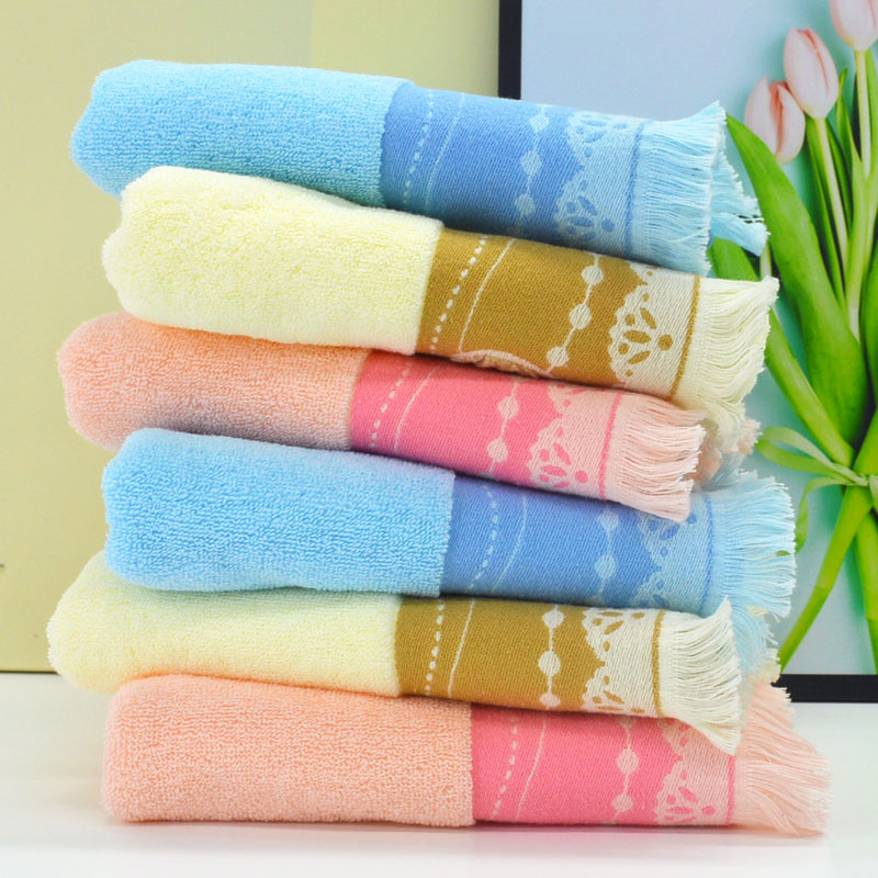 Pure Cotton Heart-Shaped Tassel Towel for Couples, Men and Women, Household Face Towel, Solid Color Face Towel, Gift Towel