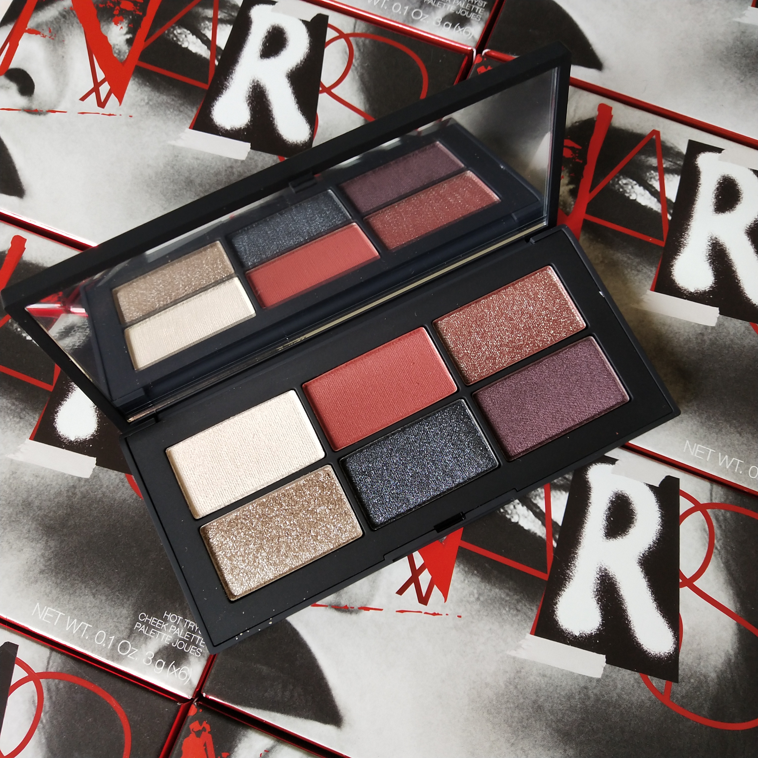 NARS 2018 Giáng sinh 6 màu má hồng cực khoái set sheena son môi mona # 3 lip glaze - Blush / Cochineal kem má hồng