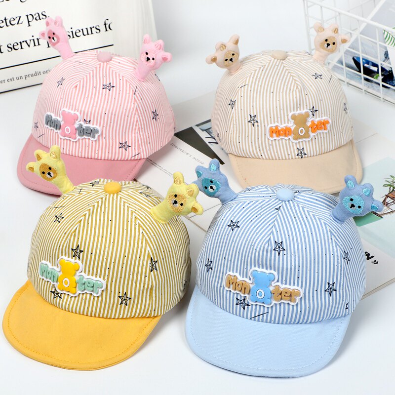 Baby Hat Spring Autumn Slim pure cotton female baby Summer duck tongue hat boy toddler hat cute super cute sunhat